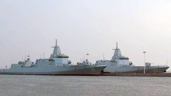 Chinese destroyers docked in Qingdao, Shandong Province (file) — courtesy Getty Images