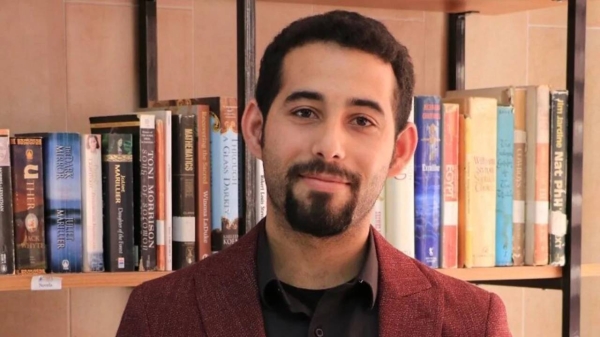 An image of Mosab Abu Toha from City Lights Publishers, who published his debut book of poems, 'Things You May Find Hidden in My Ear.'