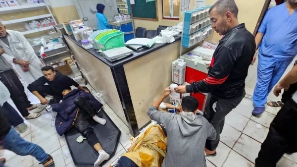 This photo from last Thursday showed wounded Palestinians being treated on the floor of the Indonesian Hospital