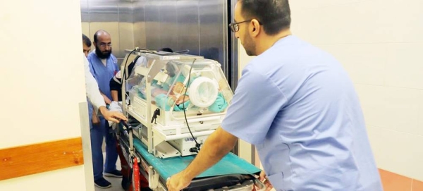 Premature and low-weight babies being moved from Al-Shifa hospital in Gaza City to the south of the enclave. — courtesy UNICEF/Eyad El Baba