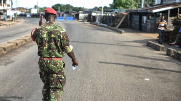 Streets in Freetown were largely deserted on Sunday after a curfew was declared