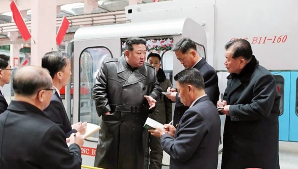 North Korea’s leader Kim Jong-un provides field guidance to Ryongsong Machinery Joint Enterprise, in Pionyang, North Korea, in this picture released on Monday. — courtesy Reuters