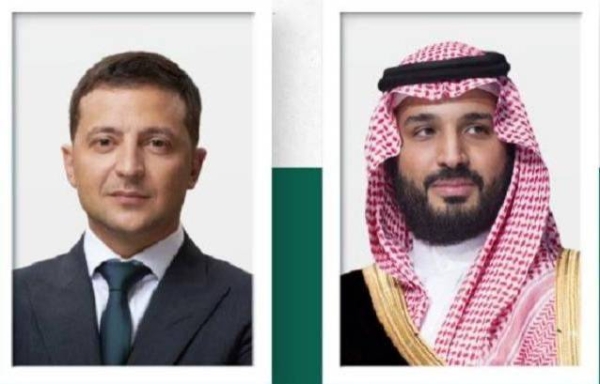 Crown Prince and Prime Minister Mohammed Bin Salman received a phone call on Monday from President of Ukraine Volodymyr Zelensky.