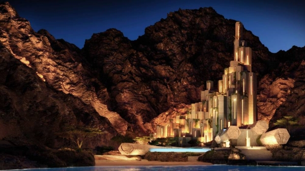 Siranna nestled along the Gulf of Aqaba coastline.   