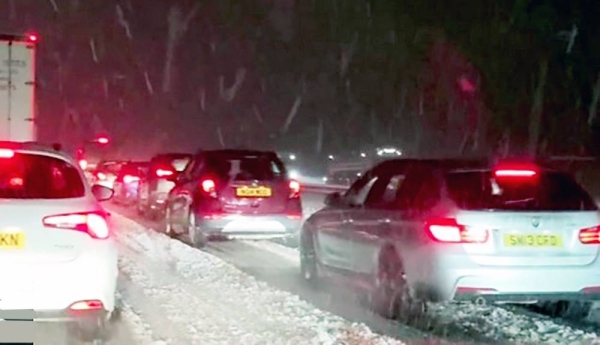 Snowy weather and ice cause Cumbria travel chaos.