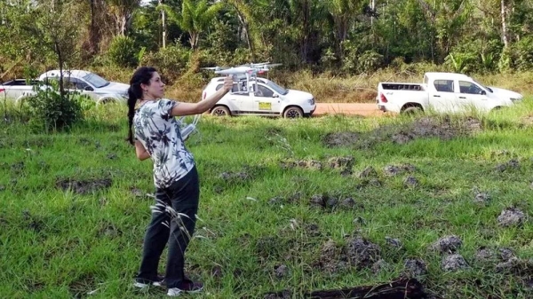 Drones and other technology are helping researchers survey the landscape and understand disease risk. — courtesy Harmonize