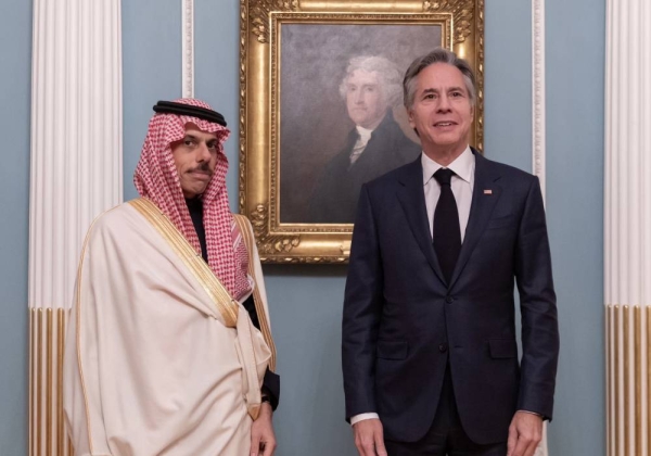 Saudi Foreign Minister Prince Faisal Bin Farhan met on Friday with US Secretary of State Antony Blinken. 