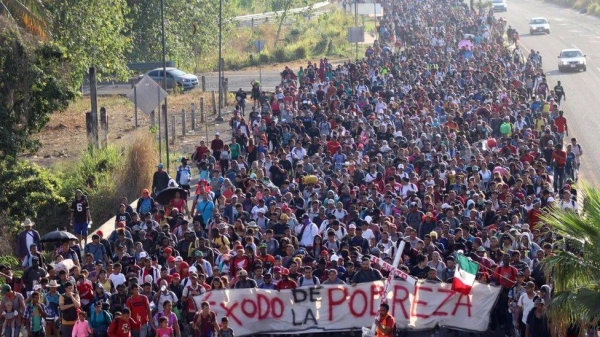 Thousands join huge migrant caravan in Mexico ahead of Blinken visit