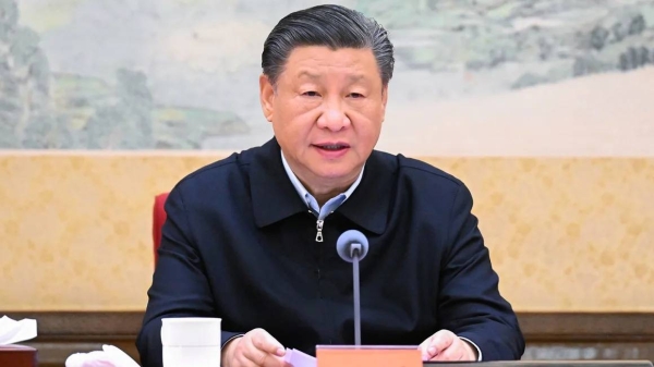 Chinese leader Xi Jinping speaks earlier this month at a meeting of top Communist Party officials