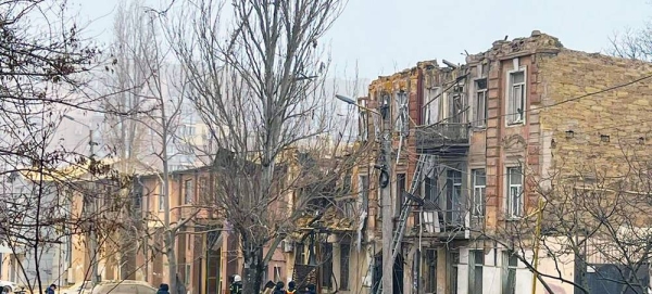 Destroyed buildings in Odesa, a port city in southern Ukraine. — courtesy UNOCHA/Alina Basiuk