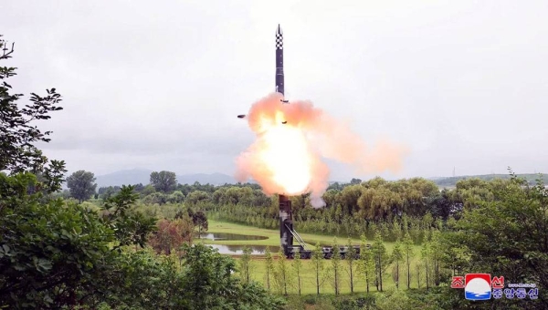 A ballistic missile is launched from an undisclosed location in North Korea on July 13, 2023. — courtesy KCNA/Reuters