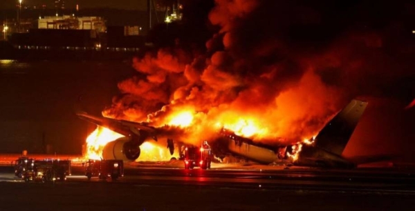 JAL flight 516 ignited after flying into Haneda from the northern Japanese city of Sapporo