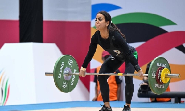 The weightlifting competition in the 2022 Saudi Games.