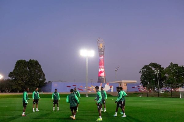 The Saudi Arabian national football team launched its first training session Friday in Doha, Qatar, in preparation for the upcoming 2023 Asian Cup.