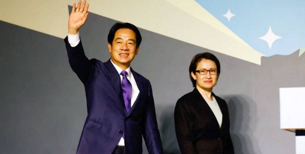Taiwan President-elect Lai Ching-te, of Democratic Progressive Party's (DPP) and his running mate Hsiao Bi-khim hold a press conference, following the victory in the presidential elections, in Taipei, Taiwan Saturday. — courtesy Reuters