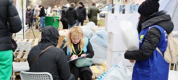 UN agencies and partners are providing assistance to people who have been affected by the renewed shelling of Lviv. — courtesy UNOCHA/Allaham Musab