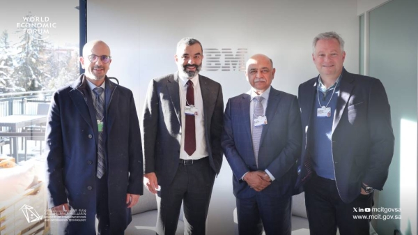 Saudi Arabia's Minister of Communications and Information Technology Eng. Abdullah Al-Swaha engaged in pivotal discussions with leaders of major global technology firms in Davos, focusing on the expansion of technological and innovative projects in the Kingdom.