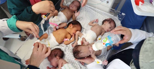 Babies are fed at Al-Shifa hospital in northern Gaza. (file). — courtesy UNICEF/Eyad El Baba
