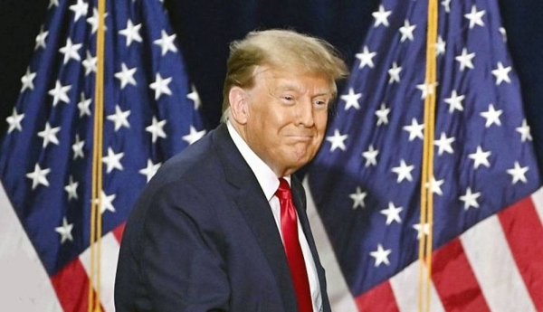 Republican presidential candidate former President Donald Trump speaks during a campaign.