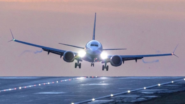 A Ryanair flight from Dublin struggled to land at Leeds Bradford Airport during Storm Isha