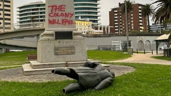 It is not the first time the Captain James Cook monument has been vandalised