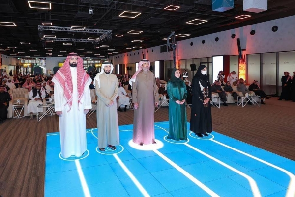 Minister of Human Resources and Social Development Eng. Ahmed Al-Rajhi and other officials during the launching ceremony of the Saudi “Youth Development Strategy” in Riyadh on Monday.
