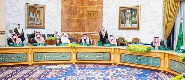 Custodian of the Two Holy Mosques King Salman chairs the Cabinet session in Riyadh Tuesday.
