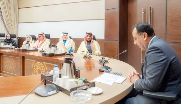 Egyptian Prime Minister Dr. Mostafa Madbouly meeting Saudi Minister of Media Salman Al-Dosari in Cairo.
