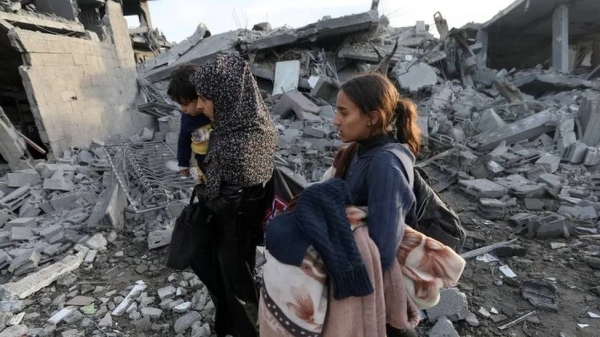 Many Palestinians fleeing the violence have ended up in the city of Rafah in southern Gaza