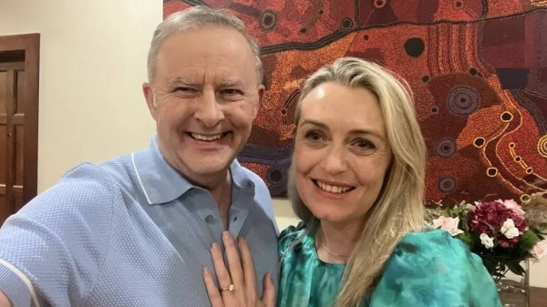 Anthony Albanese and Jodie Haydon