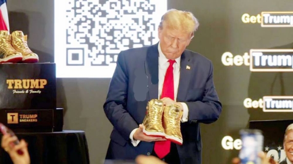 Former President Donald Trump on Saturday launched a sneaker line.