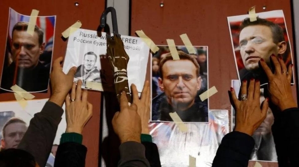 Vigils in memory of Navalny have been held outside Russian diplomatic missions throughout the world