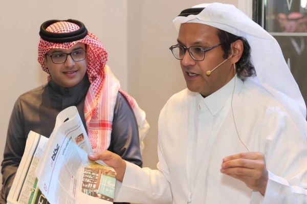 Jameel Altheyabi, editor-in-chief of Okaz and general supervisor of Saudi Gazette, attending a session at the Saudi Media Forum in Riyadh on Tuesday.
