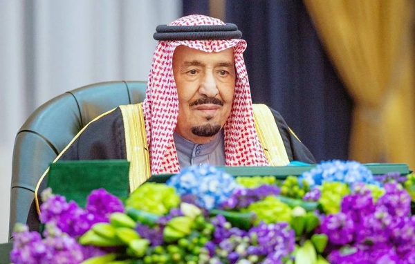 Custodian of the Two Holy Mosques King Salman chairs the Cabinet session in Riyadh on Tuesday.