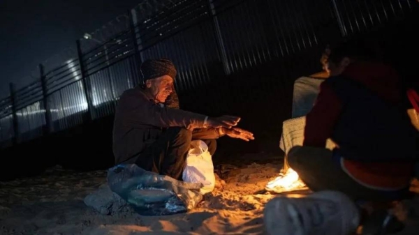 Many Gazans in Rafah are living inside tents and struggling to keep warm at night