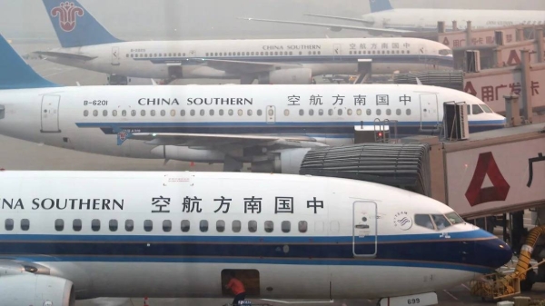 The China Southern Airlines plane was delayed taking off for Beijing