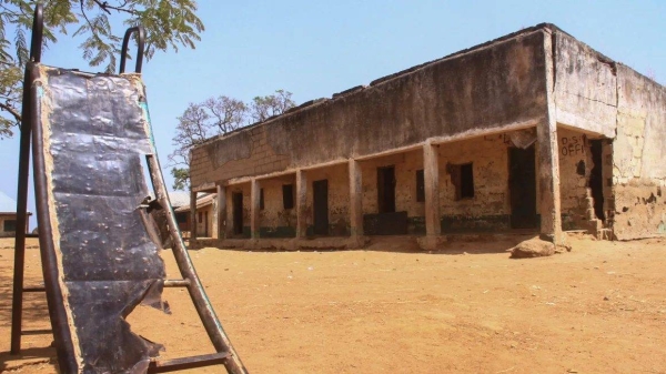The school in Kuririga, pictured on March 8, 2024, where more than 250 pupils were kidnapped by gunmen