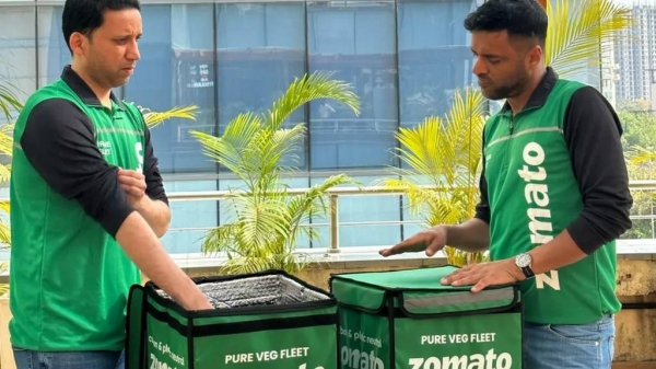 Zomato had said its 'Pure Veg' fleet would have delivery riders in green uniform with green delivery boxes