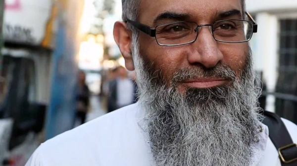 Anjem Choudary outside bail hostel on Oct. 19, 2018. — courtesy Getty Images