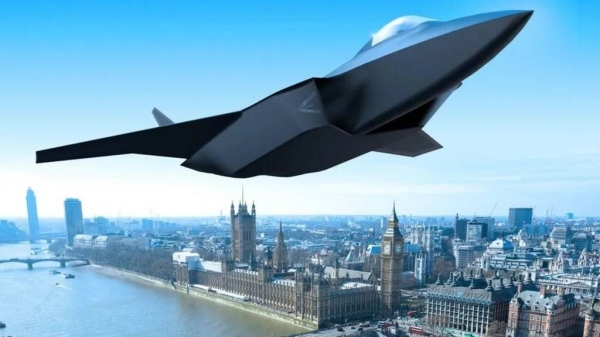 Concept art shows what the new fighter jet might look like flying over London