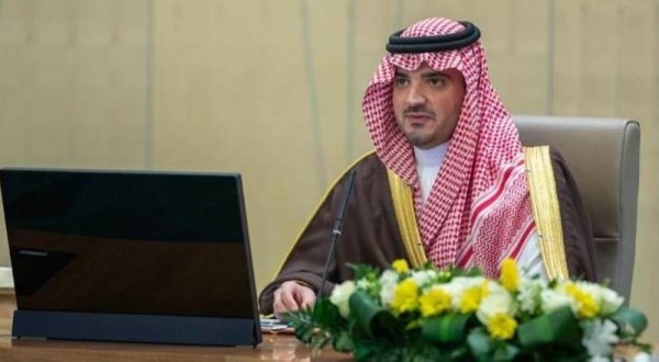 Minister of Interior Prince Abdulaziz bin Saud bin Naif chairs the annual meeting of the emirs of Saudi regions in Jeddah on Tuesday.
