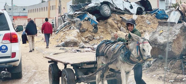 The destruction of property continues in Khan Younis, Gaza. — UNICEF/James Elder