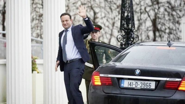 Taoiseach, Leo Varadkar tendered his resignation to Irish President Michael D Higgins at Aras an Uachtarain, Dublin. — courtesy PA 