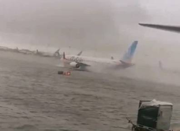 Dubai Airport runway submerged as heavy rains batter UAE