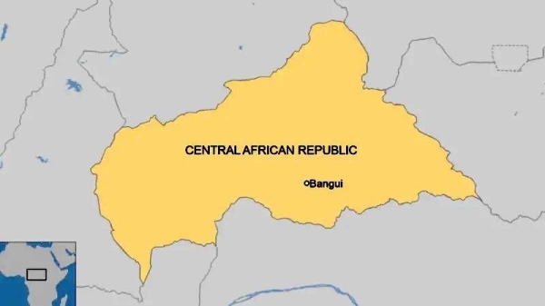 A map of the Central African Republic. — courtesy BBC