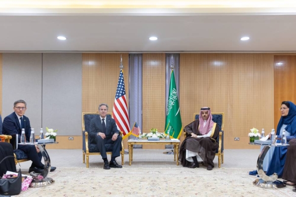 Antony Blinken meets with the Saudi foreign minister in Riyadh.