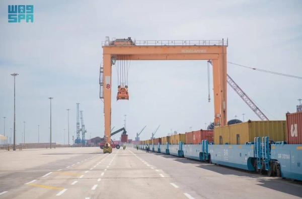 First container rail shipment launched from Jubail to Riyadh Dry Port