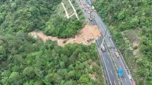 State media carried pictures showing a massive gash in the mountainside