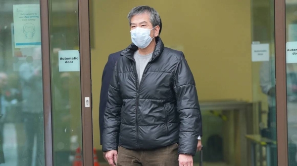 Chung Biu Yuen leaves Westminster Magistrates' Court in central London on May 13
