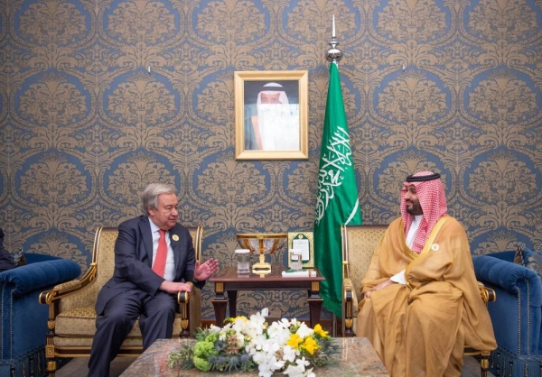 Saudi Crown Prince meets UN chief and several Arab leaders in Bahrain